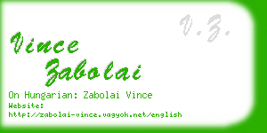 vince zabolai business card
